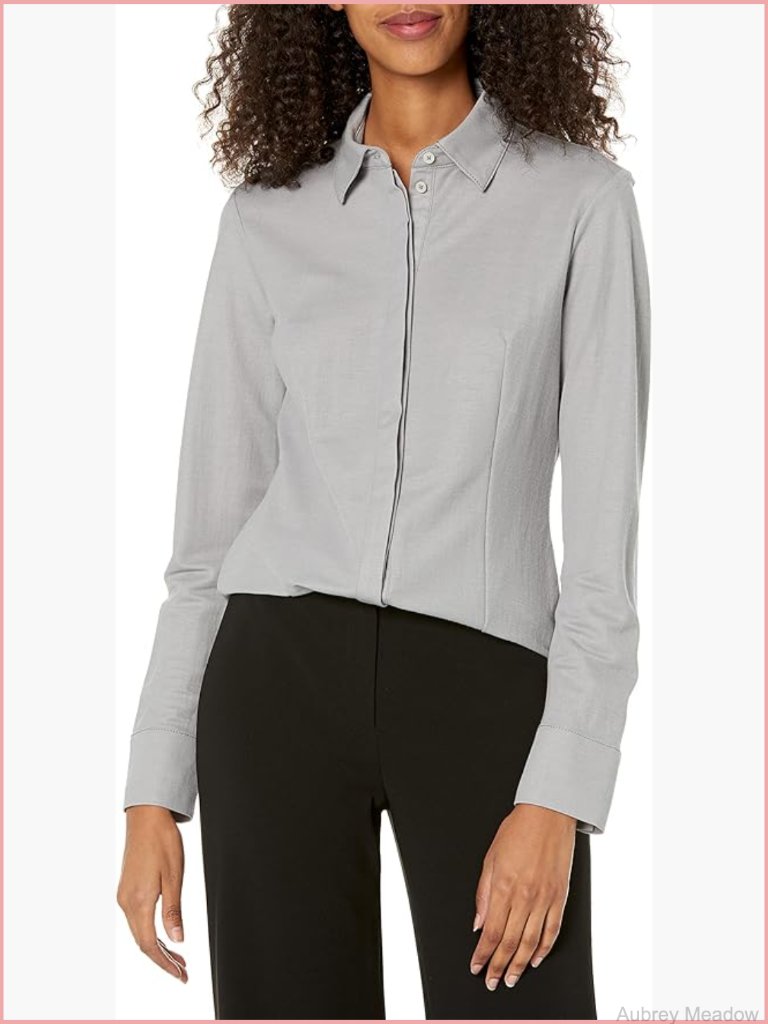 Knit Slim Button Down Cardigan - Long Sleeve, Viscose Blend, Collared Neck